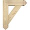 Ekena Millwork Traditional Arts and Crafts Rough Sawn Bracket w/ Offset Brace, Douglas Fir, 6"W x 18"D x 22"H BKT0604X18X22TRA03RDF - alternate 2